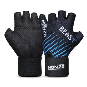 Gym Gloves Beast (Black-Blue)