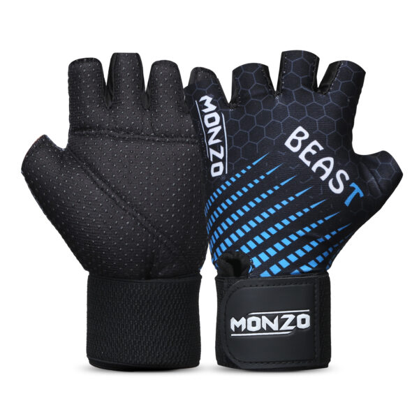Gym Gloves Beast (Black-Blue)