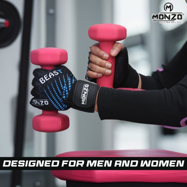 Gym Gloves Beast (Black-Blue) - Image 2