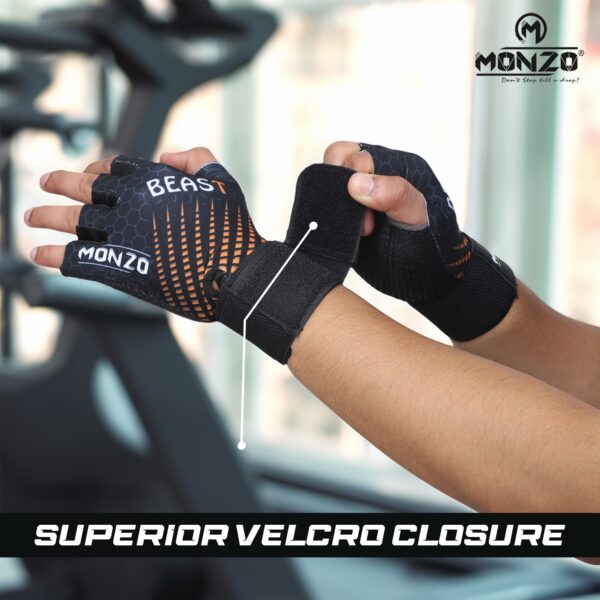 Gym Gloves Beast (Black-Orange) - Image 5