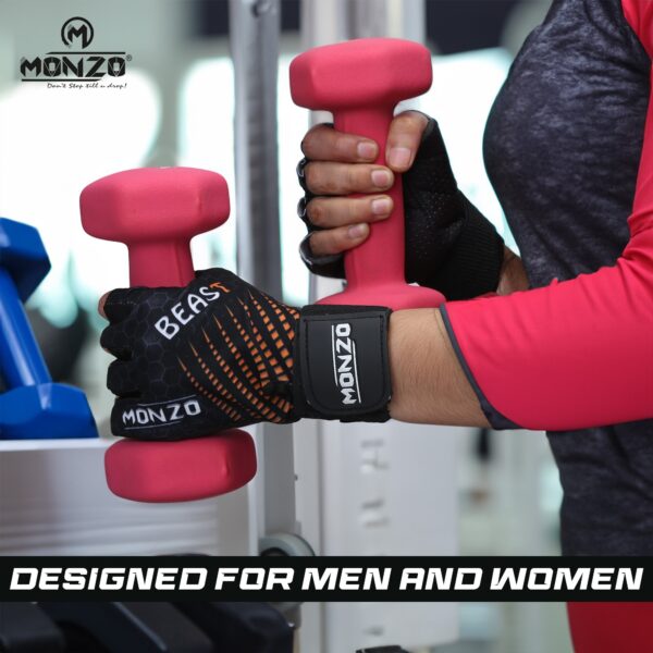 Gym Gloves Beast (Black-Orange) - Image 6