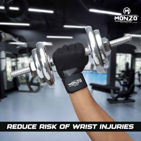 Gym Gloves Tecno Colour Black - Image 5