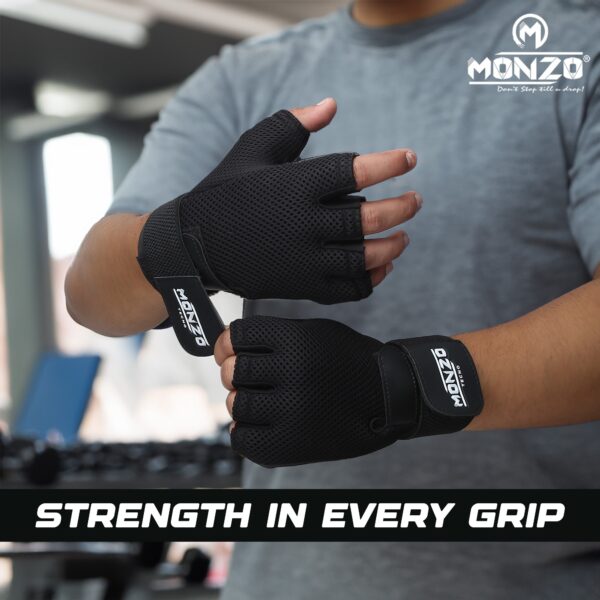 Gym Gloves Tecno Colour Black - Image 6
