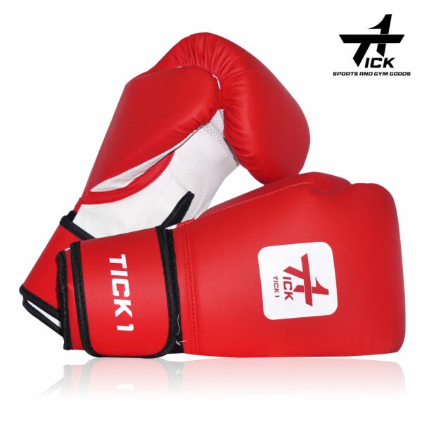 Tick 1 Boxing Gloves (red & white) - Image 2
