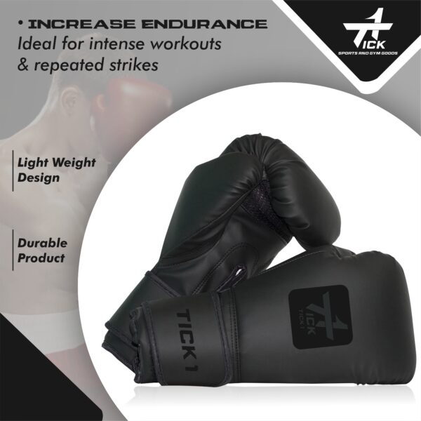 Tick 1 Boxing Gloves Black - Image 3