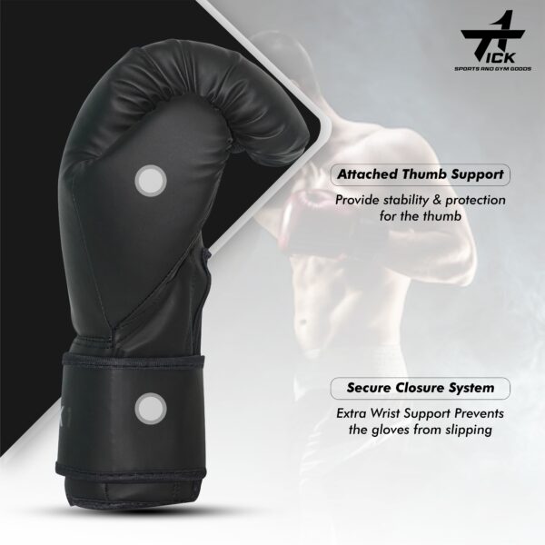 Tick 1 Boxing Gloves Black - Image 4