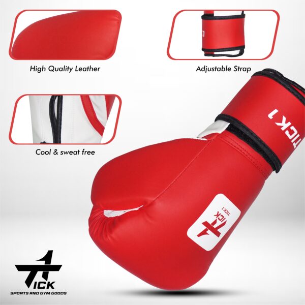 Tick 1 Boxing Gloves (red & white) - Image 6