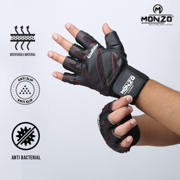 Gladitor Gym gloves Black - Image 3